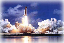 Shuttle take off at Kennedy Space Centre